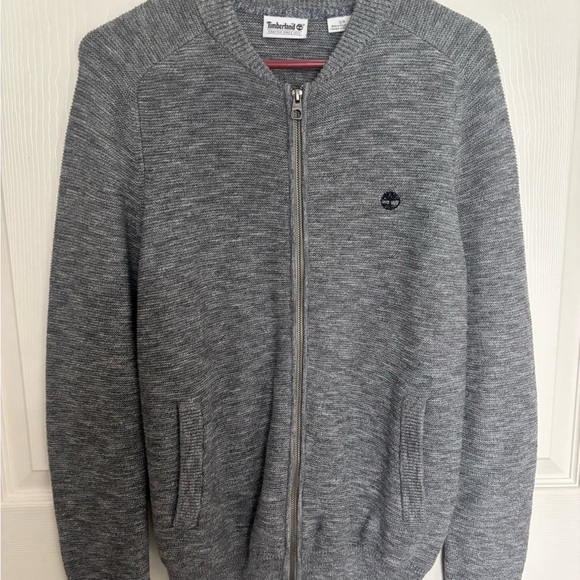 Timberland Heather Gray Zip-Up Jacket - Picture 3 of 8